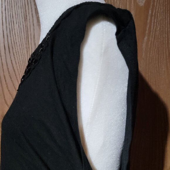 Lovely Black Elementz  Posh Dinner Dress Blouse - sequined  (Medium) - Picture 4 of 8